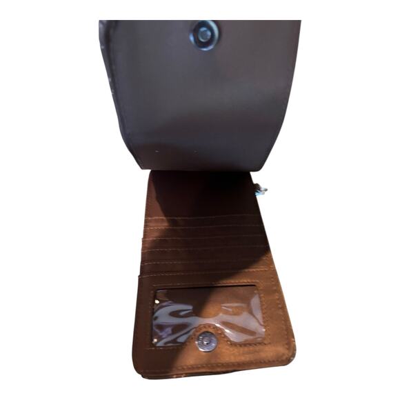 IHKWIP The Ring-Ring Cellphone Crossbody RFID Wallet Brown No Strap NWT - Picture 6 of 7